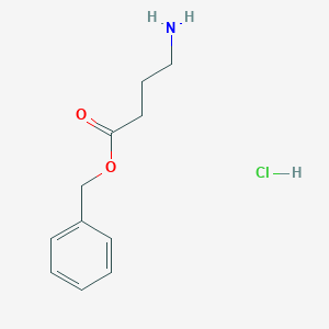 molecular formula C11H16ClNO2 B1602847 Butanoic acid, 4-amino-, phenylmethyl ester, hydrochloride CAS No. 78287-52-2