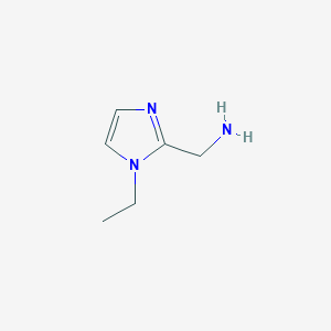molecular formula C6H11N3 B1602850 (1-乙基-1H-咪唑-2-基)甲胺 CAS No. 893729-81-2