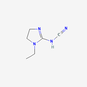 molecular formula C6H10N4 B1602867 (1-Ethyl-4,5-dihydro-1H-imidazol-2-yl)cyanamide CAS No. 49552-13-8
