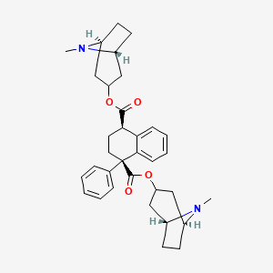 molecular formula C34H42N2O4 B1602880 Belladonnine, beta- CAS No. 6696-63-5