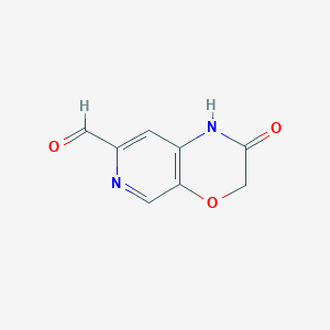 molecular formula C8H6N2O3 B1602881 2-Oxo-2,3-dihydro-1H-pyrido[3,4-b][1,4]oxazine-7-carbaldehyde CAS No. 615568-80-4