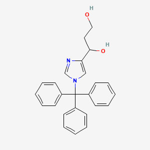 molecular formula C25H24N2O2 B1602883 1-(1-Trityl-1H-imidazol-4-yl)propane-1,3-diol CAS No. 426219-41-2