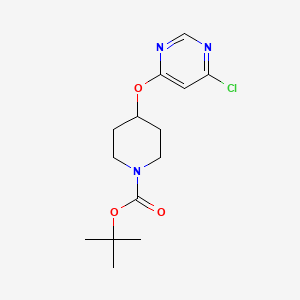 molecular formula C14H20ClN3O3 B1602884 tert-Butyl 4-((6-chloropyrimidin-4-yl)oxy)piperidine-1-carboxylate CAS No. 442199-19-1