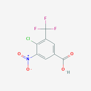 molecular formula C8H3ClF3NO4 B1602889 4-Chloro-3-nitro-5-(trifluoromethyl)benzoic acid CAS No. 350488-79-8