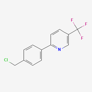 molecular formula C13H9ClF3N B1602892 2-[4-(Chloromethyl)phenyl]-5-(trifluoromethyl)pyridine CAS No. 613239-76-2