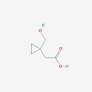 molecular formula C6H10O3 B1602893 2-(1-(羟甲基)环丙基)乙酸 CAS No. 869066-83-1