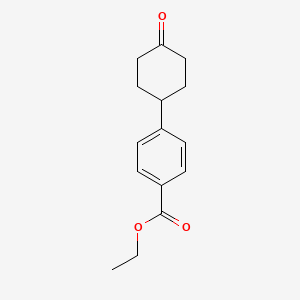molecular formula C15H18O3 B1602899 Ethyl 4-(4-oxocyclohexyl)benzoate CAS No. 433211-87-1