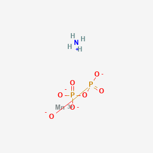 molecular formula H4MnNO7P2 B160290 Ammonium manganese(3+) diphosphate CAS No. 10101-66-3