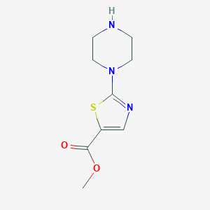 molecular formula C9H13N3O2S B1602904 Methyl 2-(piperazin-1-yl)thiazole-5-carboxylate CAS No. 726185-68-8