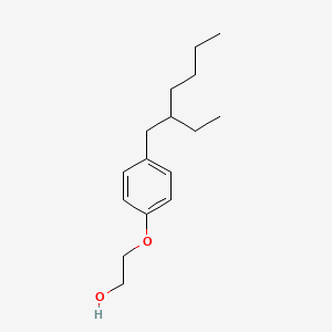 molecular formula C16H26O2 B1602905 Poly(oxy-1,2-ethanediyl), alpha-(octylphenyl)-omega-hydroxy-, branched CAS No. 68987-90-6
