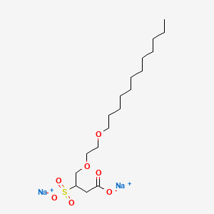 molecular formula C18H36O7S B1602906 disodium;4-(2-dodecoxyethoxy)-3-sulfonatobutanoate CAS No. 68815-56-5