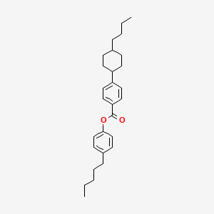 molecular formula C28H38O2 B1602917 4-Pentylphenyl 4-(trans-4-butylcyclohexyl)benzoate CAS No. 90937-41-0