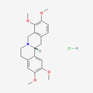 molecular formula C21H26ClNO4 B1602920 Berbine, 2,3,9,10-tetramethoxy-, hydrochloride, (+)- CAS No. 6024-83-5