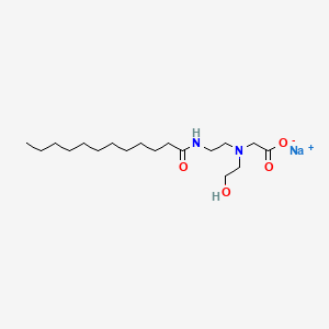 Glycine, N-(2-hydroxyethyl)-N-[2-[(1-oxododecyl)amino]ethyl]-, monosodium salt