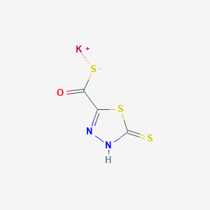 molecular formula C3HKN2OS3 B1602924 Potassium hydrogen 1,3,4-thiadiazole-2,5-dithiolate CAS No. 54092-09-0