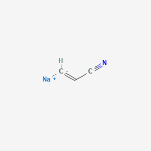 molecular formula C3H2NNa B1602929 2-Propenenitrile, homopolymer, hydrolyzed, sodium salt CAS No. 61788-39-4