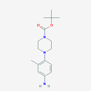 molecular formula C16H25N3O2 B1602940 Tert-butyl 4-(4-amino-2-methylphenyl)piperazine-1-carboxylate CAS No. 361345-37-1