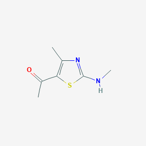 molecular formula C7H10N2OS B1602948 1-(4-Methyl-2-(methylamino)thiazol-5-YL)ethanone CAS No. 94284-66-9
