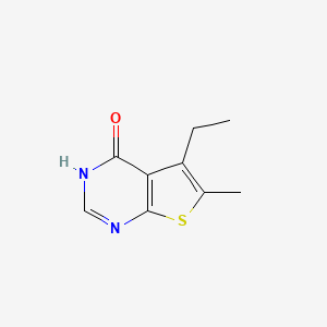 molecular formula C9H10N2OS B1602950 5-乙基-6-甲基噻吩并[2,3-d]嘧啶-4(3H)-酮 CAS No. 439692-89-4
