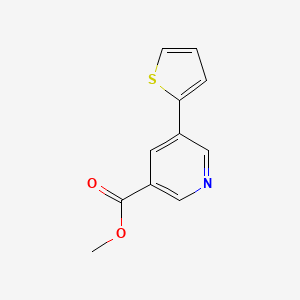 molecular formula C11H9NO2S B1602953 Methyl 5-(thiophen-2-yl)pyridine-3-carboxylate CAS No. 893735-01-8