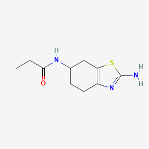 molecular formula C10H15N3OS B1602982 N-(2-amino-4,5,6,7-tetrahydrobenzo[d]thiazol-6-yl)propionamide CAS No. 375824-96-7