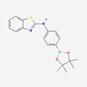 molecular formula C19H21BN2O2S B1602993 N-(4-(4,4,5,5-Tetramethyl-1,3,2-dioxaborolan-2-yl)phenyl)benzo[d]thiazol-2-amine CAS No. 330793-85-6