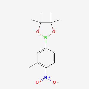 molecular formula C13H18BNO4 B1602994 4,4,5,5-Tetramethyl-2-(3-methyl-4-nitrophenyl)-1,3,2-dioxaborolane CAS No. 590418-04-5