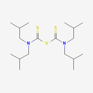 molecular formula C18H36N2S3 B1603000 Thiodicarbonic diamide (((H2N)C(S))2S), tetrakis(2-methylpropyl)- CAS No. 204376-00-1