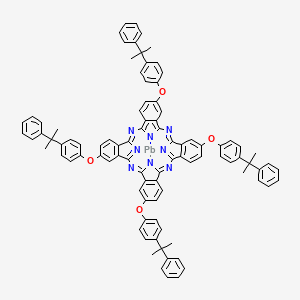 molecular formula C92H72N8O4P B1603002 4,14,22,32-Tetrakis[4-(2-phenylpropan-2-yl)phenoxy]-9,18,27,36,37,39,40,41-octaza-38lambda2-plumbadecacyclo[17.17.3.110,17.128,35.02,7.08,37.011,16.020,25.026,39.029,34]hentetraconta-1(36),2(7),3,5,8,10(41),11(16),12,14,17,19,21,23,25,27,29(34),30,32,35(40)-nonadecaene CAS No. 91083-54-4