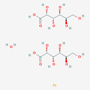 molecular formula C12H24FeO15 B1603003 iron;(2R,3S,4R,5R)-2,3,4,5,6-pentahydroxyhexanoic acid;hydrate CAS No. 699014-53-4