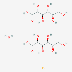 molecular formula C12H26FeO15 B1603003 iron;(2R,3S,4R,5R)-2,3,4,5,6-pentahydroxyhexanoic acid;hydrate CAS No. 699014-53-4