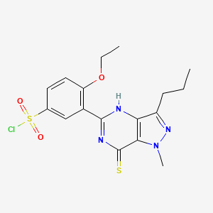 molecular formula C17H19ClN4O3S2 B1603011 4-Ethoxy-3-(1-methyl-3-propyl-7-thioxo-6,7-dihydro-1H-pyrazolo[4,3-d]pyrimidin-5-yl)benzene-1-sulfonyl chloride CAS No. 479074-07-2