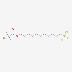 molecular formula C15H28BrCl3O2Si B1603012 11-(三氯甲硅烷基)十一烷基 2-溴-2-甲基丙酸酯 CAS No. 255727-67-4