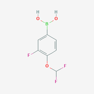 molecular formula C7H6BF3O3 B1603015 4-二氟甲氧基-3-氟苯硼酸 CAS No. 958451-69-9