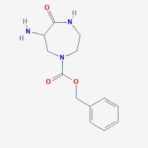 molecular formula C13H17N3O3 B1603041 Benzyl 6-amino-5-oxo-1,4-diazepane-1-carboxylate CAS No. 784156-97-4