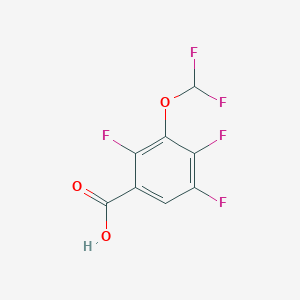 molecular formula C8H3F5O3 B160305 3-(Difluoromethoxy)-2,4,5-trifluorobenzoic acid CAS No. 128426-86-8