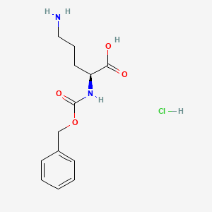 molecular formula C13H19ClN2O4 B1603057 (S)-5-Amino-2-(((benzyloxy)carbonyl)amino)pentanoic acid hydrochloride CAS No. 92455-59-9