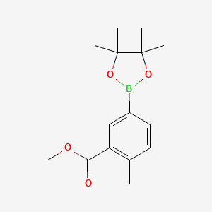 B1603060 Methyl 2-methyl-5-(4,4,5,5-tetramethyl-1,3,2-dioxaborolan-2-yl)benzoate CAS No. 478375-39-2