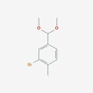 molecular formula C10H13BrO2 B1603068 2-bromo-4-(dimethoxymethyl)-1-methylBenzene CAS No. 655237-91-5