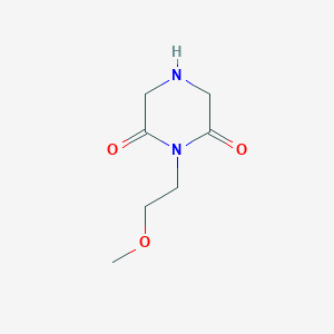 molecular formula C7H12N2O3 B1603069 1-(2-Methoxyethyl)piperazine-2,6-dione CAS No. 841274-04-2