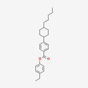 molecular formula C26H34O2 B1603075 4-乙基苯基 4-(4-戊基环己基)苯甲酸酯 CAS No. 91223-44-8