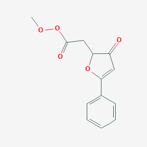 molecular formula C13H12O5 B160308 Methyl 2,3-dihydro-2-hydroxy-3-oxo-5-phenyl-2-furanacetate CAS No. 139266-64-1
