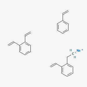 molecular formula C28H29Na B1603081 Benzene, diethenyl-, polymer with ethenylbenzene and ethenylethylbenzene, sulfonated, sodium salts CAS No. 69011-22-9