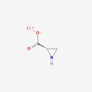 molecular formula C3H4LiNO2 B1603084 Lithium L-aziridine-2-carboxylate CAS No. 67413-27-8