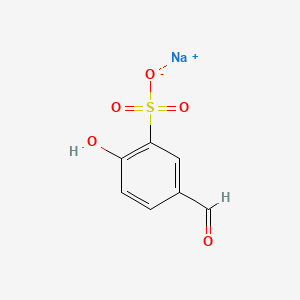 molecular formula C7H5NaO5S B1603087 Benzenesulfonic acid, 5-formyl-2-hydroxy-, monosodium salt CAS No. 62708-58-1