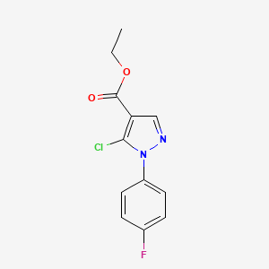 molecular formula C12H10ClFN2O2 B1603096 ethyl 5-chloro-1-(4-fluorophenyl)-1H-pyrazole-4-carboxylate CAS No. 288252-75-5