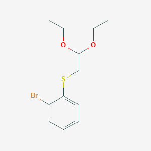 molecular formula C12H17BrO2S B160312 (2-Bromophenyl)(2,2-diethoxyethyl)sulfane CAS No. 137105-52-3