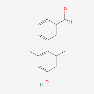 molecular formula C15H14O2 B1603123 4'-Hydroxy-2',6'-dimethyl-[1,1'-biphenyl]-3-carbaldehyde CAS No. 805250-31-1