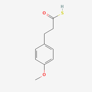 molecular formula C10H12O2S B1603129 3-(4-methoxyphenyl)propanethioic S-acid CAS No. 34722-37-7