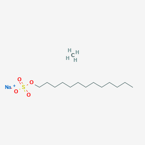 molecular formula C14H31NaO4S B1603136 Sulfuric acid, mono-C10-16-alkyl esters, sodium salts CAS No. 68585-47-7